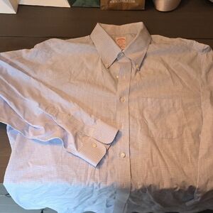 Brooks Brothers Light Blue Check Dress Shirt 18-35